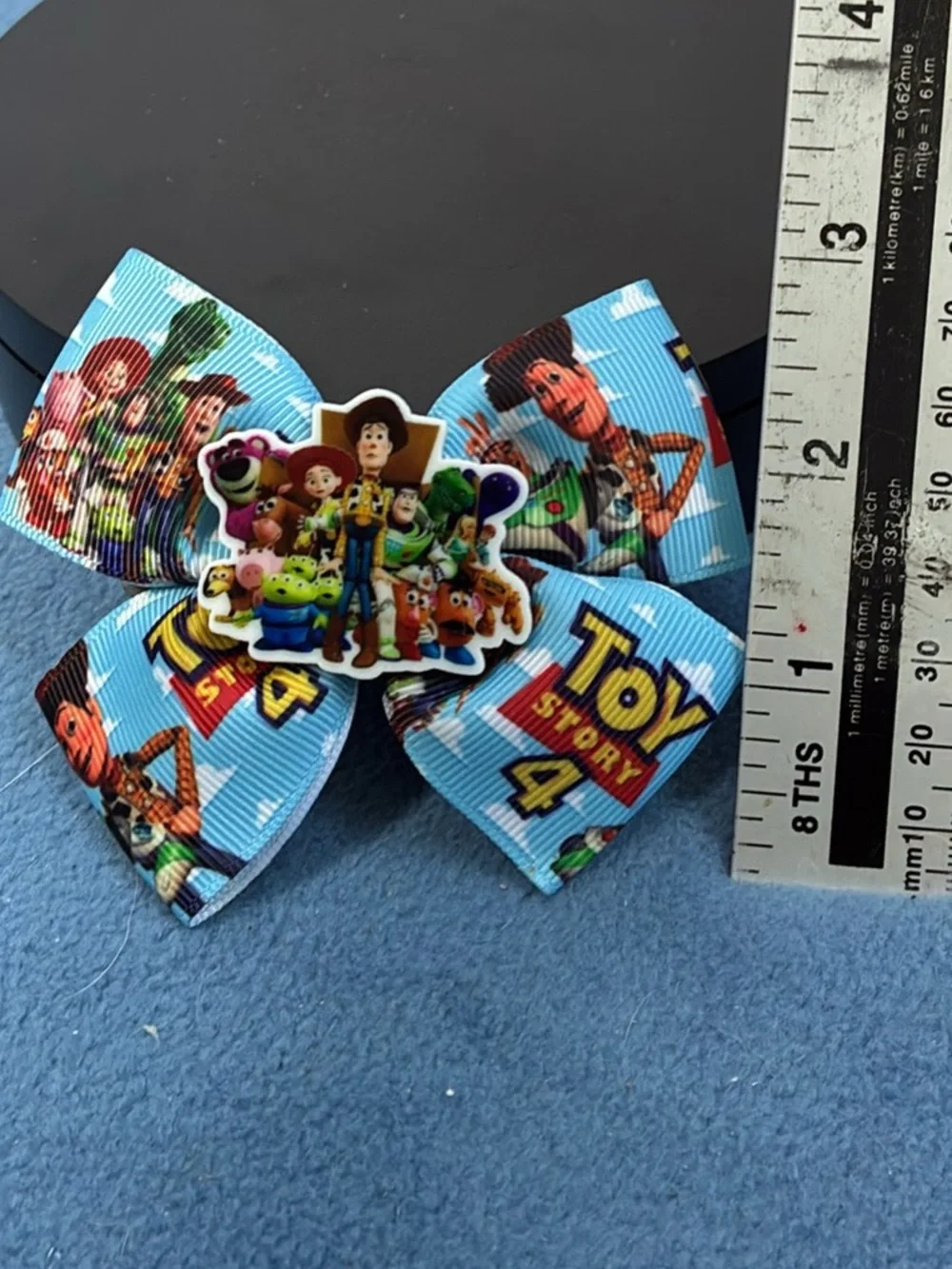 Girls Toy Story 4 Blue Character Bow Hair Clip